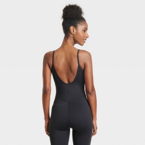 Joylab Small Yoga Corset Black Sleeveless Jumpsuit Bodysuit Onesie Romper - Picture 8 of 8